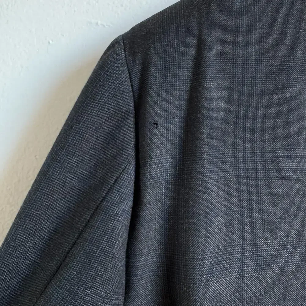 Z ZEGNA KILGORE TROUT Men's Charcoal Wool Blazer